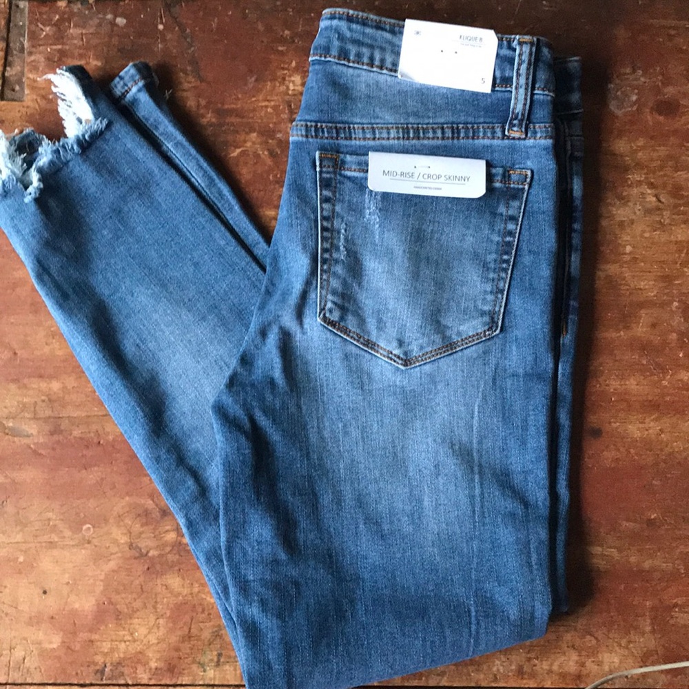 KLIQUE B. Jeans Mid-Rise / Crop Skinny size 5 NEW